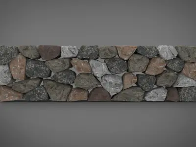 stone wall 3D print model