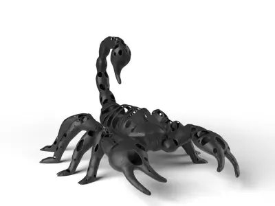 Scorpion Dust Voronoi Low-poly 3D model