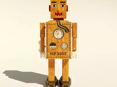 Toy Robot Liliput Low-poly 3D model