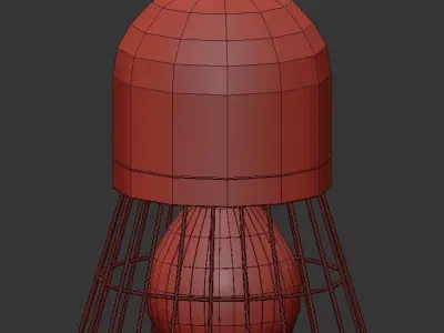 MINTON gold pendant light 3D model