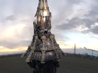 Ancient Worshipers  hall 3D model