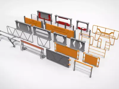 sci-fi Railing 2 3D model