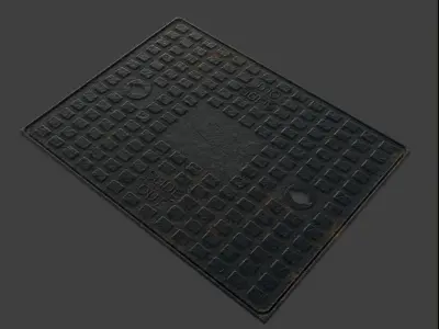 Manhole-Sewer-Drain Covers 15 PBR Texture Set Texture