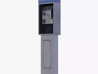 Street Phone Low-poly 3D model