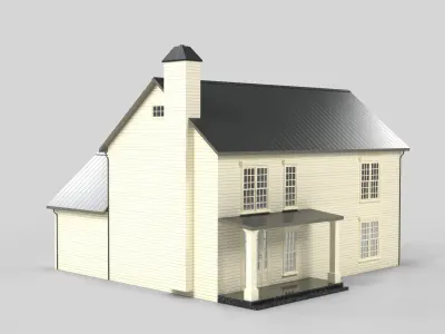 Cottage House Design 08T5  Low-poly 3D model