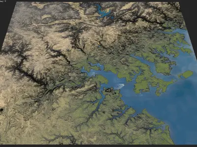 Baltimore - 3D Terrain Low-poly 3D model