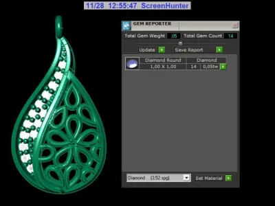 Pendant P093 3D Print Model 3D print model
