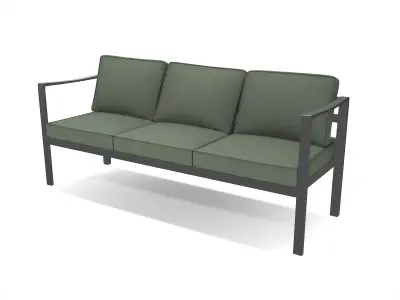 out bench sling fabric 004 Low-poly 3D model