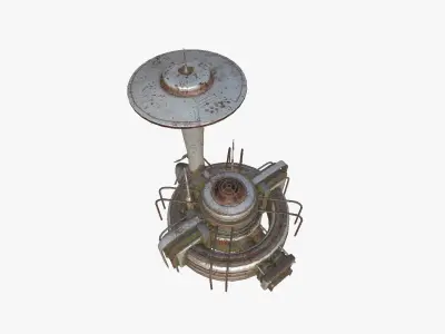 SciFi Facility D10 Abandoned - Sci Fi Exterior Design Low-poly 3D model