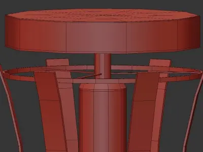 Medieval caged ceiling light fixture 3D model