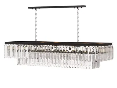 Leyland Tiered Rectangular Chandelier 3D model