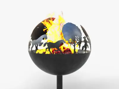 fireplace  hors 3D model