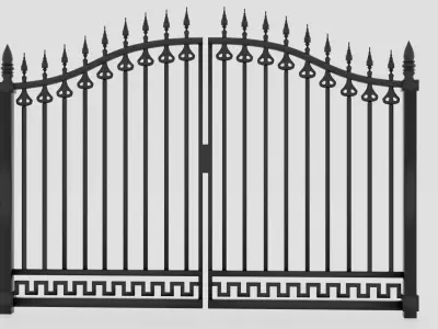 Classic Iron Fence Set 3D model