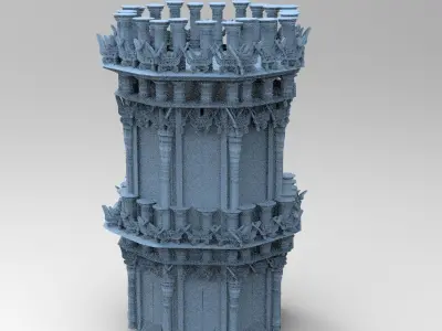 Celtic Tower 5 3D model
