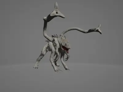 The Tomorrow War Alien The White Spikes Low-poly 3D model