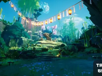 Stylized Nature Low-poly 3D model