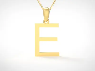 Model 606 Classic Initial Light E Letter 3D print model