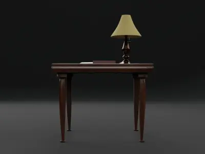 Wooden Table 3d Low-poly 3D model