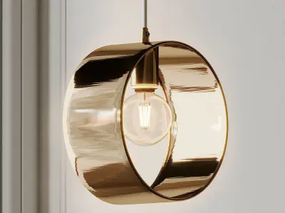 ARA GOLD RING PENDANT LAMP 3D model