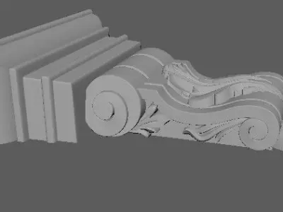 pilaster decorative corbel 3D model purchase