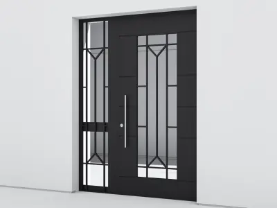 Aluminium door 221 3D model