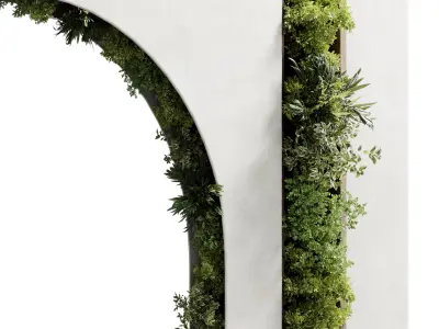 Plants set partition  Vertical Garden Door Outdoor entrance 106 3D model