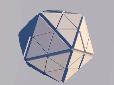 Sci Fi Pyramid Shape Triangle Low-poly 3D model 2019 3D model 3D model