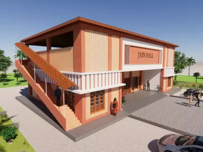 Modern Community Hall - Multipurpose Public Building 3D model