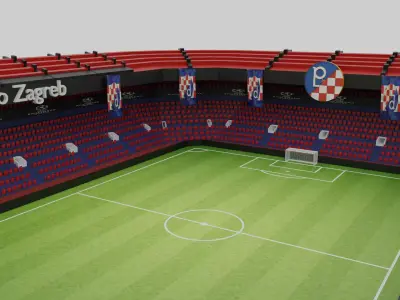 Dinamo Zagreb Football Stadium Low-poly 3D model