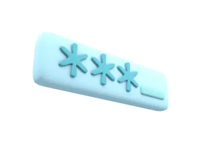 Password Input Icon v1 002 Low-poly 3D model