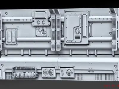 SCI-FI WALL PANELS VOL 04 3D model