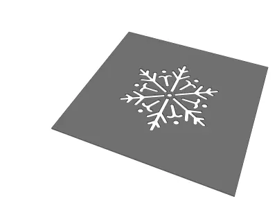 Snowflake Stencil 3D model
