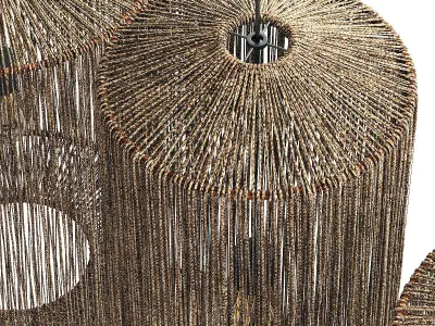 Lamp barrel thin rope n1 3D model