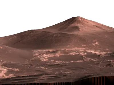 MARS VR - Layered Rocks in Orson Welles Crater 3D model
