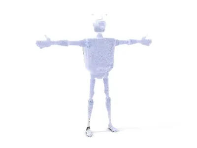 Smiling Robot with Screen model pack Low-poly 3D model