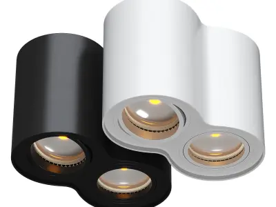 Double head Low-poly 3D model