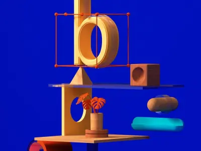 3D composition kitbash set 3D model