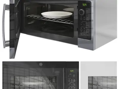 GE Microwave Set 01 3D model