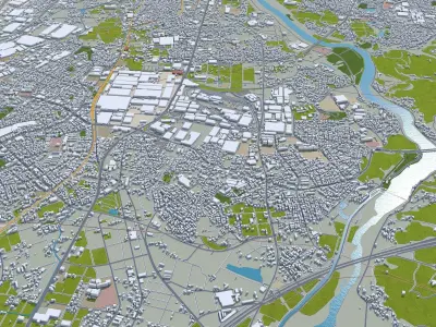 Toyota City Japan Low-poly 3D model