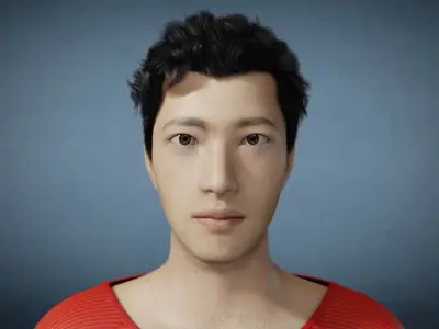 Original Track and Field athletes sprinters Male athletes 3D model