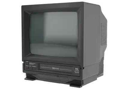  Retro CRT TV With VHS System 