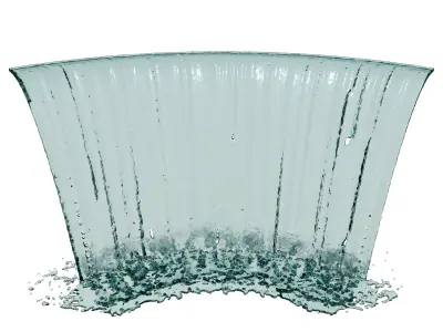 6 Arched Waterfall Fountain Collection 3D model