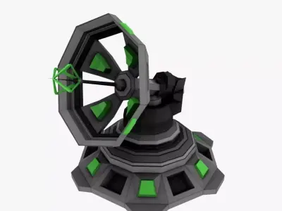 Sci-fi Communication Antenna Low-poly Low-poly 3D model