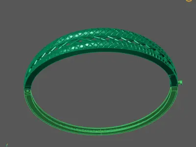 Womens Bracelets Bangles 3DM STL OBJ With Details  3D print model