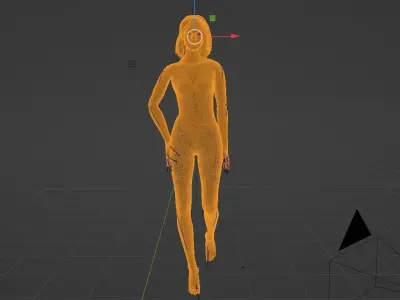 Sci-fi sexy female - Mid poly 3D model