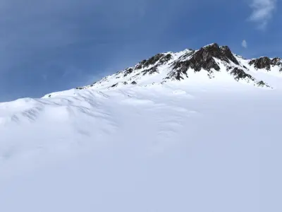 Snow Mountain 15 Low-poly 3D model