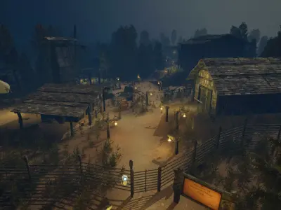 Medieval Village Houses Pack Low-poly 3D model