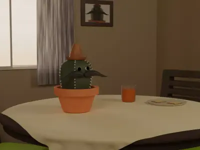 Cactus Room Free 3D model