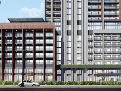 Residential high rise building 3D model 3D model