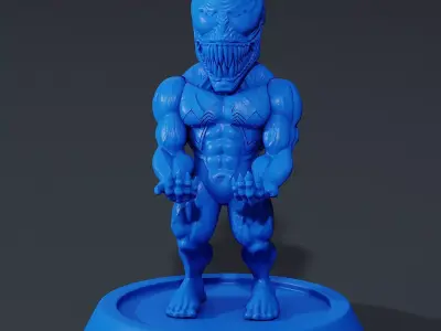 Venom Chibi Smartphone stand 3d print ready  3D print model
